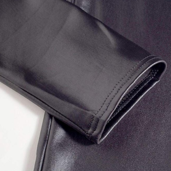 ‘CASSANDRA’ High Waist Vegan Leather Leggings - Picture 7 of 8